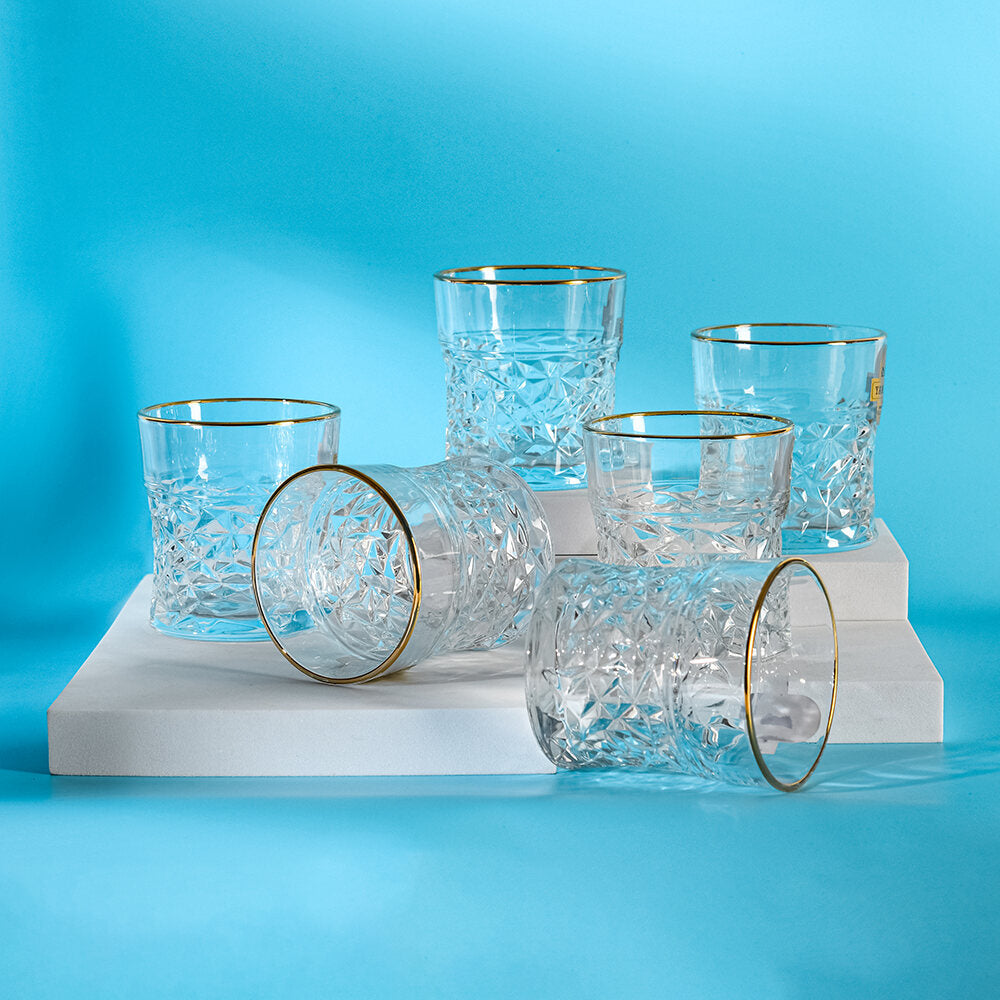 Whisky Water Glass Blue 390 ml