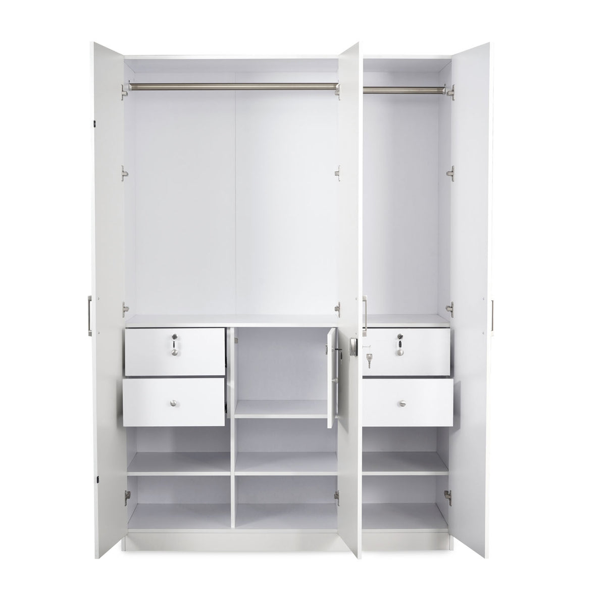 Max 3 Door Wardrobe (Frosty White)| At-home | Nilkamal At-home @home