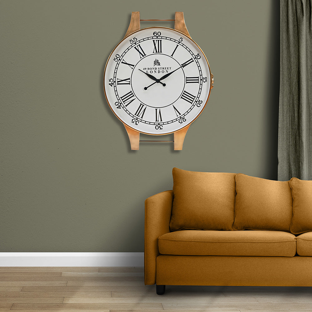 Buy Wrist Watch Shaped Analog Wall Clock (Gold) Online| At-home ...