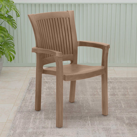 Nilkamal Enamora Rattan Dark Beige Premium Chair at Rs 1186