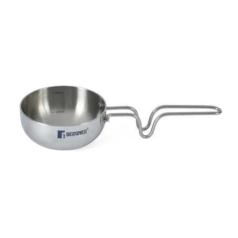 BERGNER Argent Triply Stainless Steel Tadka Pan with Stay Cool