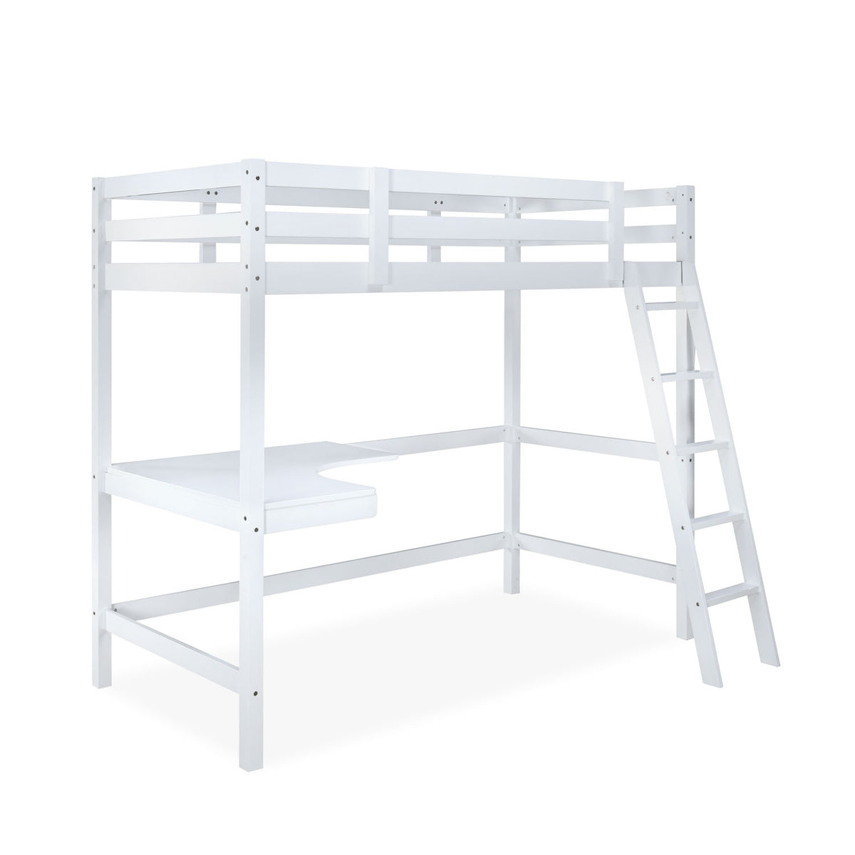 Genius Solid Wood Bunk Bed With Study Table (White)| At-home | Nilkamal ...