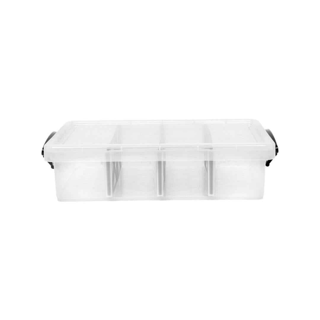 Buy Plastic Storage Tray with 4 Dividers (Clear) Online, At-home