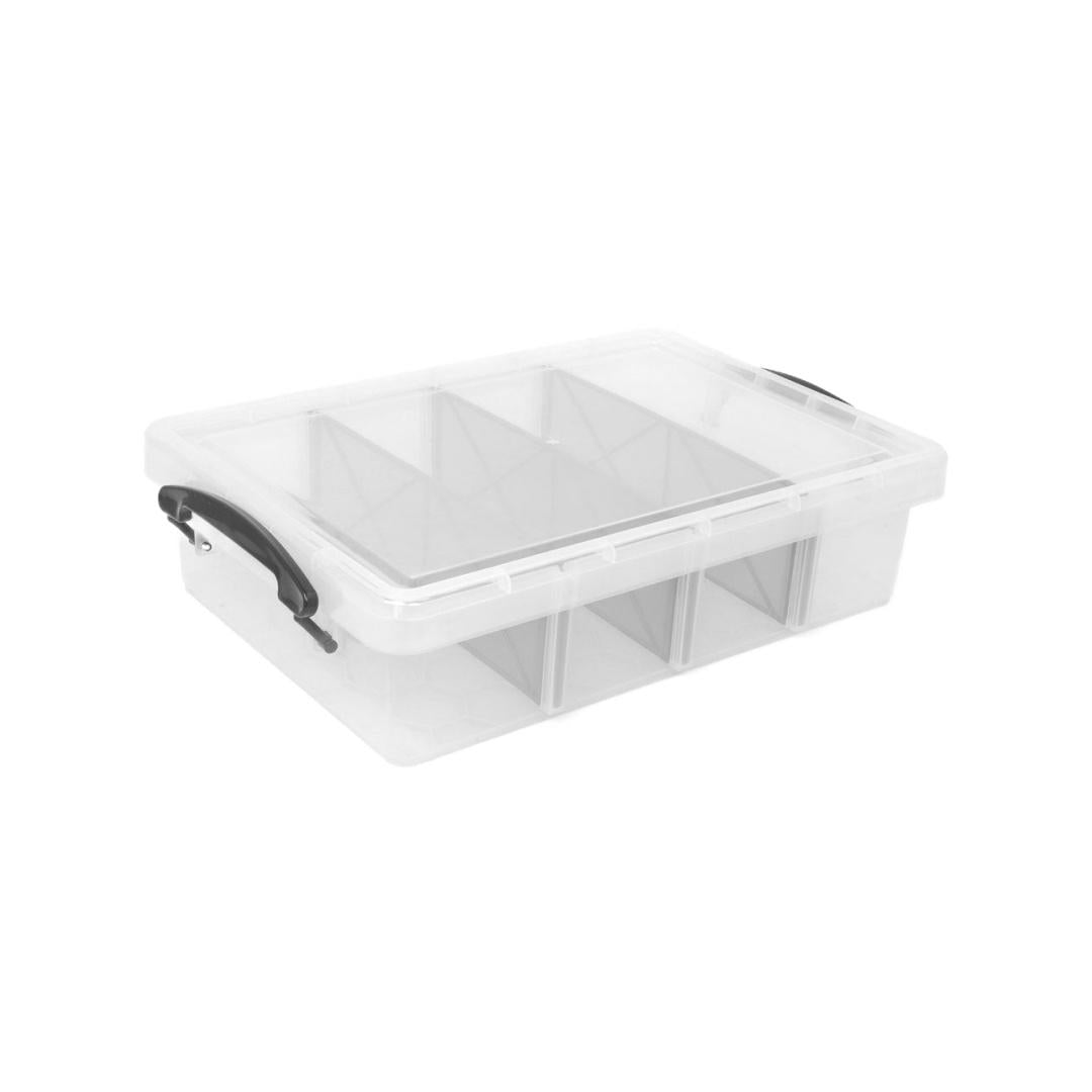 Buy Plastic Storage Tray with 4 Dividers (Clear) Online