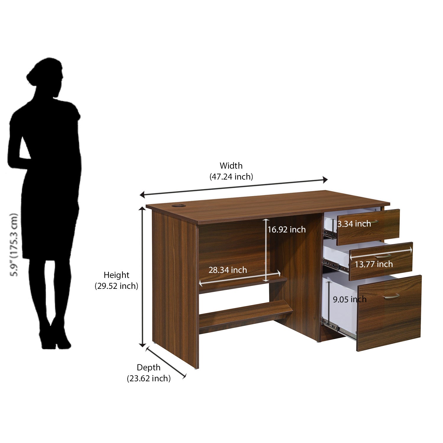 Buy Scholar Study Desk (Brown)Online- At Home by Nilkamal