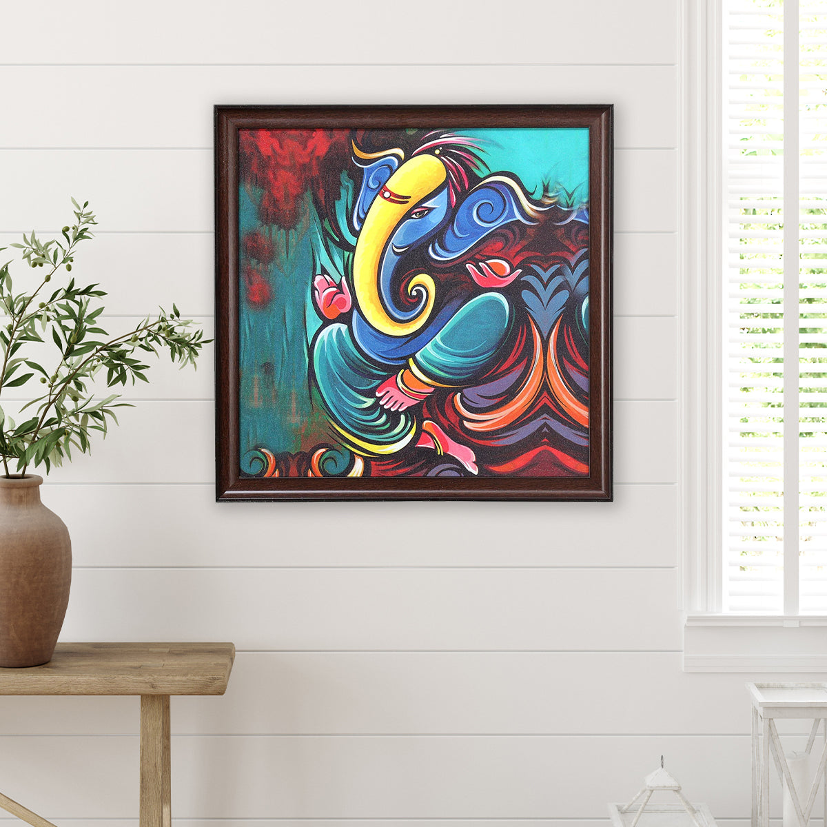 At-home　Abstract　(Sea　by　@home　Painting　@Home　Green)　Ganesha　Nilkamal　Nilkamal　Buy　Online-